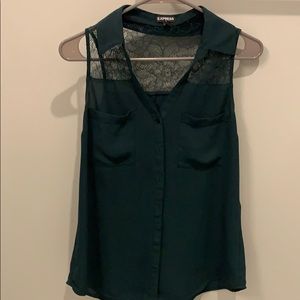 EXPRESS Green Blouse Size M